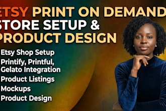setup etsy print on demand store printify printful gelato product pod design