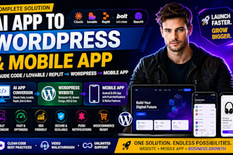 claude code to wordpress elementor v4 website wix lovable ai replit app bolt