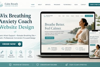 desgin wix breathing anxiety coaches website panic attack buteyko breathing site