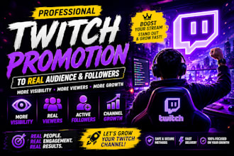 promote your twitch stream for real growth, viewers, and followers