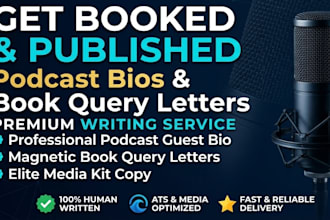 craft your professional podcast guest bio note and book pitch cover letter