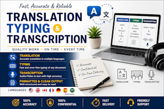 do translation, typing, and transcription work accurately and fast