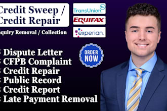 expert credit sweep and repair your credit report score remove negative items