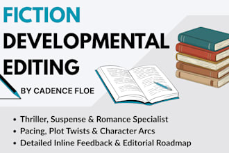 be your developmental editor for thriller suspense and romance