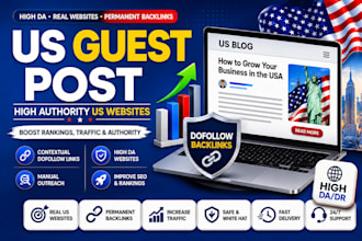 build authority backlinks through guest posting on US sites