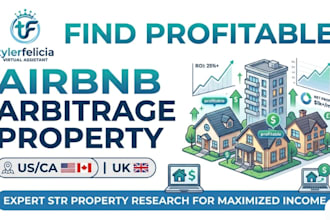 find profitable airbnb arbitrage property in US UK ca for vacation rental host