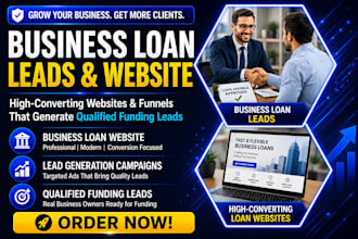 build business loan website, mca website, funding website, loan finance website