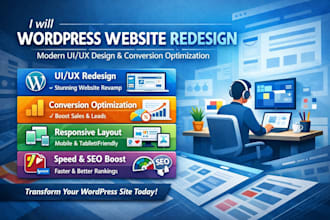wordpress website redesign modern ui ux design and conversion optimization