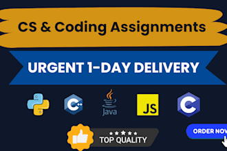 do coding assignments and projects in java, c, python, r