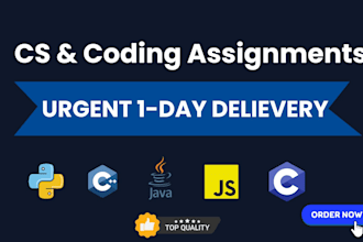 do coding assignments and projects in python, c, java