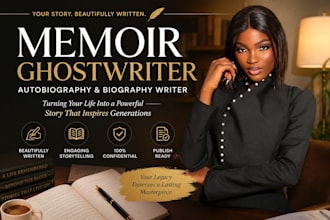 be your memoir ghostwriter, autobiography and biography writer