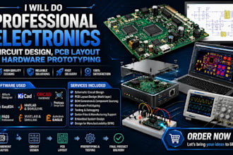 do professional electronics circuit design, pcb layout and hardware prototyping