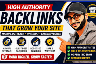 build niche relevant high quality backlinks with manual outreach