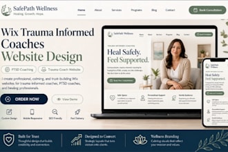 design wix trauma informed coaches website ptsd coaching trauma coach website