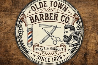 design branding barber shop logo