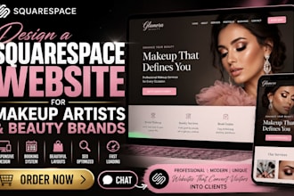 design a squarespace website for makeup artists and beauty