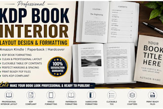 do kdp book interior layout design amazon kindle paperback hardcover formatting