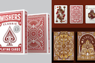 design custom playing cards, tuck boxes, poker decks, game card art, poker deck
