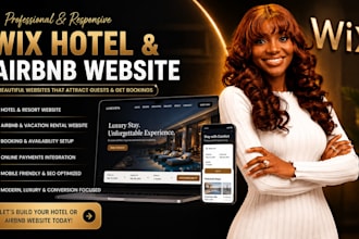 build a wix hotel or airbnb vacation rental website with direct booking, wix