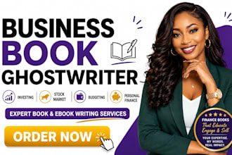 be your professional book writer investing, stock market, budgeting ebook edit