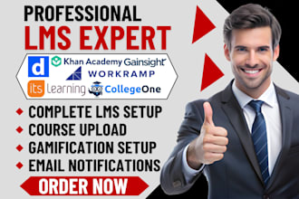 setup docebo lms itslearning collegeone suite workramp khan academy skilljar lms