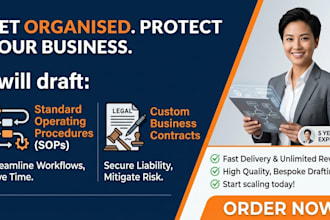 draft professional standard operating procedures and business contracts