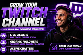 get real twitch viewers and organic followers fast