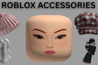 create roblox ugc face accessories, custom hair, clothing and furry characters