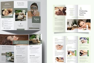 design business brochure for service menu, dental skincare promotions and sales