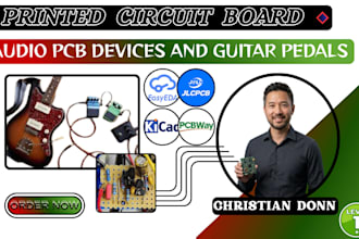 printed circuit board design for audio devices and guitar pedals
