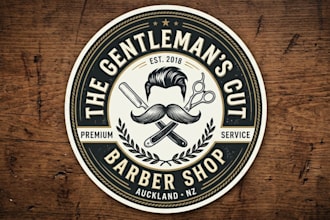create an outstanding barber shop logo design