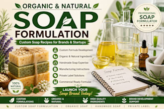 formulate organic and natural handmade soap for your brand