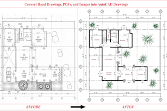 do professional autocad drafting and PDF to cad conversion