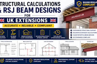 prepare structural calculations and rsj beam designs for UK extensions