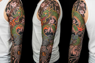design a custom full tattoo sleeve in my style