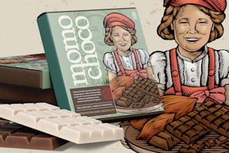 design vintage illustrative label