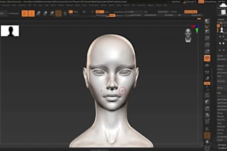 design 3d mold character, 3d sculpting, stylized character mold using  zbrush