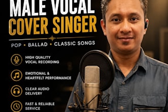 record a professional male vocal cover song