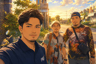create high quality anime character art from your photo
