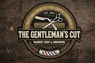 do professional barber and barber shop logo