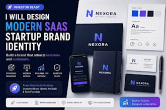 design a modern saas startup brand identity that attracts investors