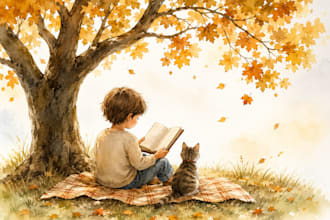 create watercolor illustrations for KDP children book