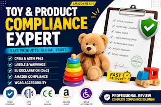 create toy compliance, product compliance, eu declaration, amazon product, wcag