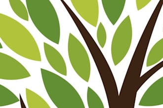design beautiful tree, lawn service logo