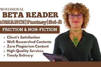 beta reader romance beta reader fantasy beta reader sci fi, thriller beta reader