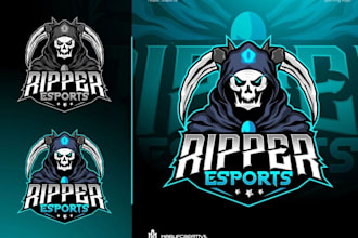 do esport ripper gaming and mascot logo design