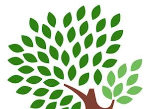 design amazing tree nursery brand logo