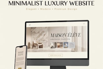 design minimalist website, luxury website, elegant website for your business