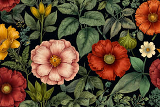 draw botanical illustration art for you