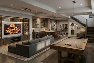do any 3d basement design with realistic 3d rendering